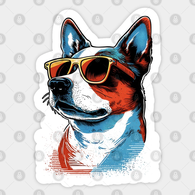 Funny Cool Dog Wearing Sunglasses Sticker by Juka